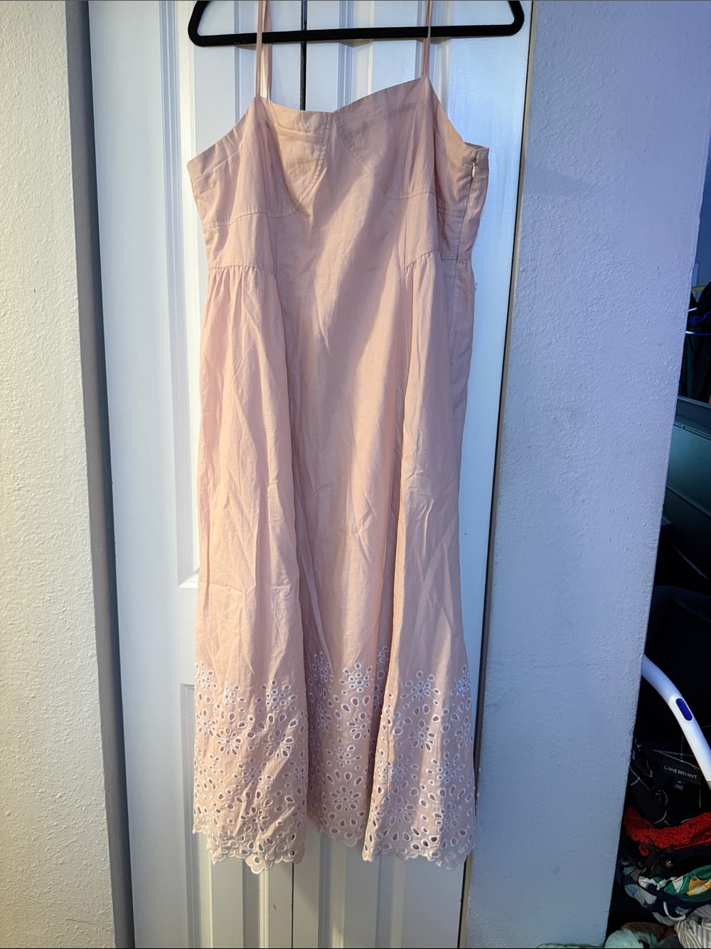 LOFT Dusty Rose Smocked Top Dress